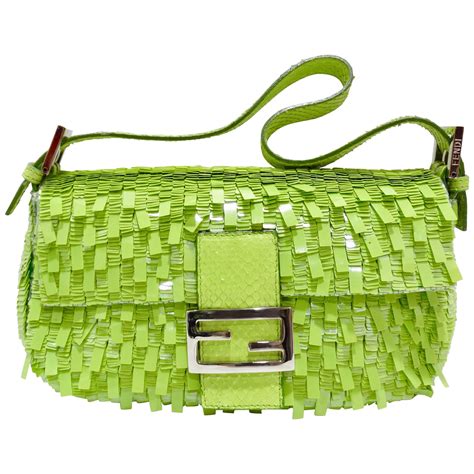 fendi mini baguette green|fendi mini baguette vintage.